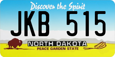 ND license plate JKB515