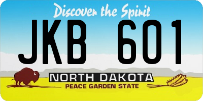 ND license plate JKB601