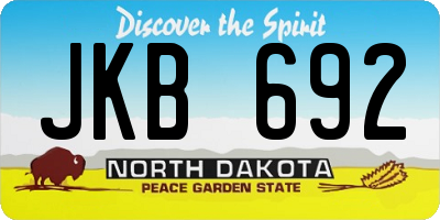 ND license plate JKB692