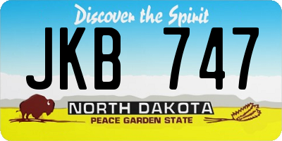 ND license plate JKB747
