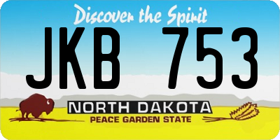 ND license plate JKB753