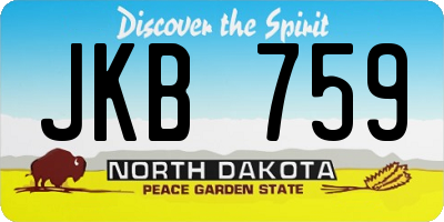 ND license plate JKB759