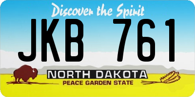 ND license plate JKB761