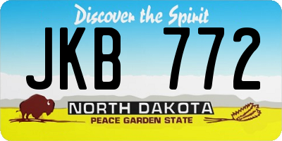 ND license plate JKB772