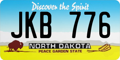 ND license plate JKB776