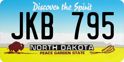 ND license plate JKB795