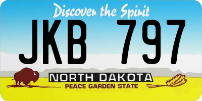 ND license plate JKB797
