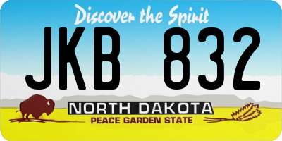 ND license plate JKB832