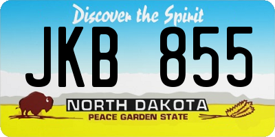ND license plate JKB855