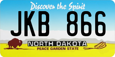 ND license plate JKB866