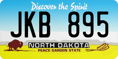 ND license plate JKB895
