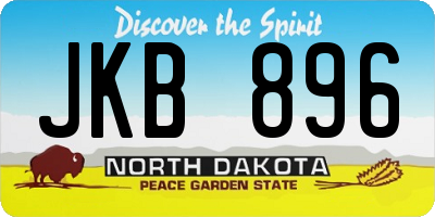 ND license plate JKB896