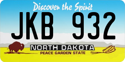 ND license plate JKB932