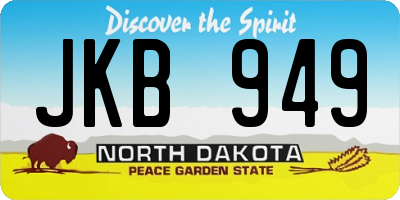 ND license plate JKB949