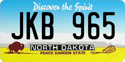 ND license plate JKB965