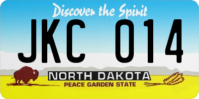 ND license plate JKC014