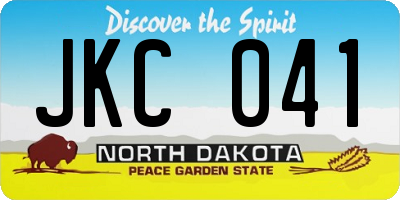 ND license plate JKC041