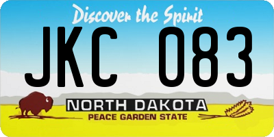 ND license plate JKC083
