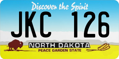 ND license plate JKC126