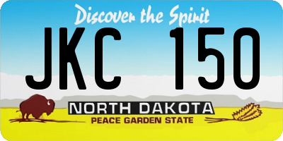 ND license plate JKC150