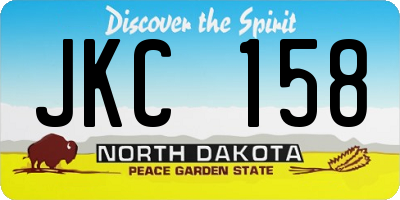 ND license plate JKC158