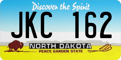 ND license plate JKC162
