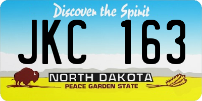 ND license plate JKC163