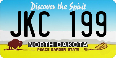 ND license plate JKC199