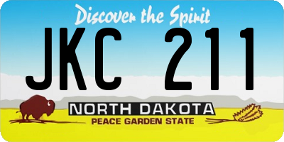 ND license plate JKC211