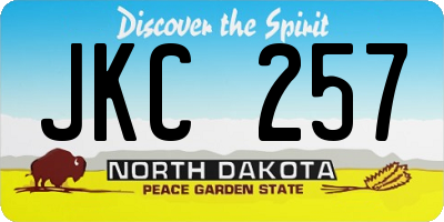 ND license plate JKC257