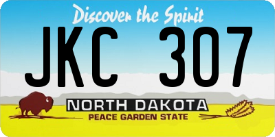 ND license plate JKC307