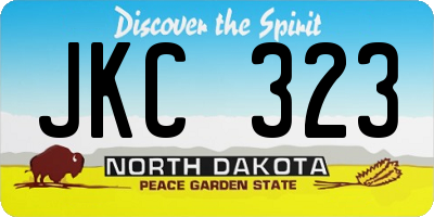 ND license plate JKC323