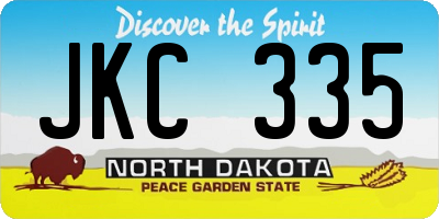 ND license plate JKC335