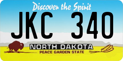 ND license plate JKC340