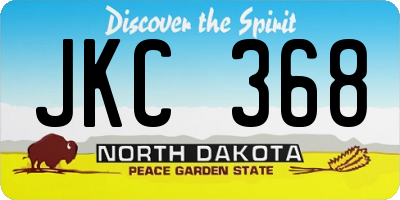 ND license plate JKC368