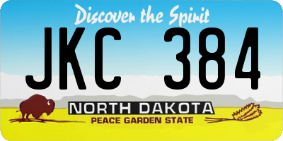ND license plate JKC384