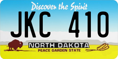 ND license plate JKC410