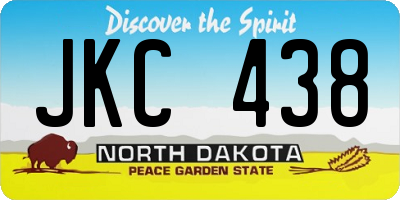 ND license plate JKC438