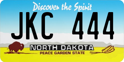 ND license plate JKC444