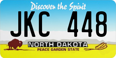 ND license plate JKC448