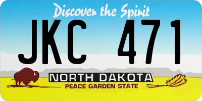 ND license plate JKC471