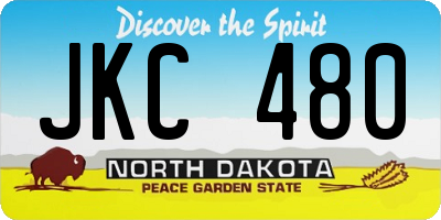 ND license plate JKC480