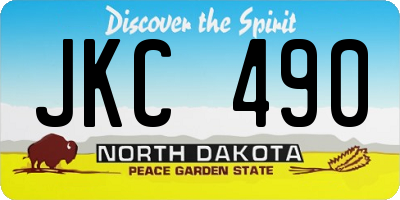 ND license plate JKC490