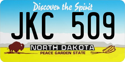 ND license plate JKC509