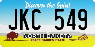 ND license plate JKC549