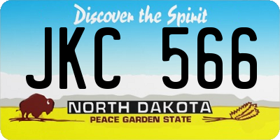 ND license plate JKC566