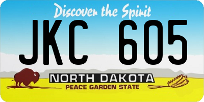 ND license plate JKC605