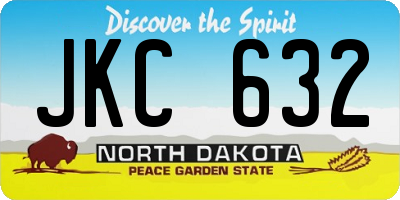 ND license plate JKC632