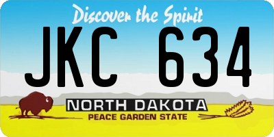 ND license plate JKC634