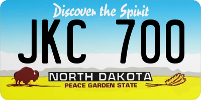 ND license plate JKC700